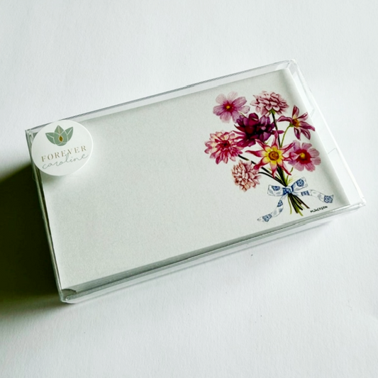 Dahlia Bouquet "Love Notes" Pack of 60 Tiny Cards