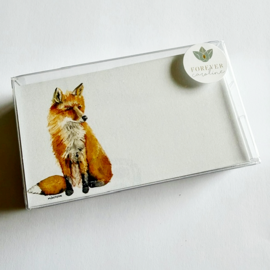Woodlands Red Fox "Love Notes" Pack of 60 Tiny Cards
