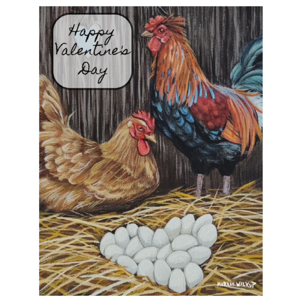 Chicken "Love Nest" Valentine's Day Card