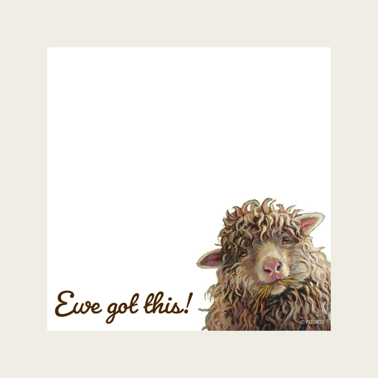 Fluffy Sheep "Ewe Got This" Post-It Notes® | 50-Sheet Sticky Notepad