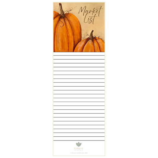 Autumn Harvest Pumpkin Magnetic Market List