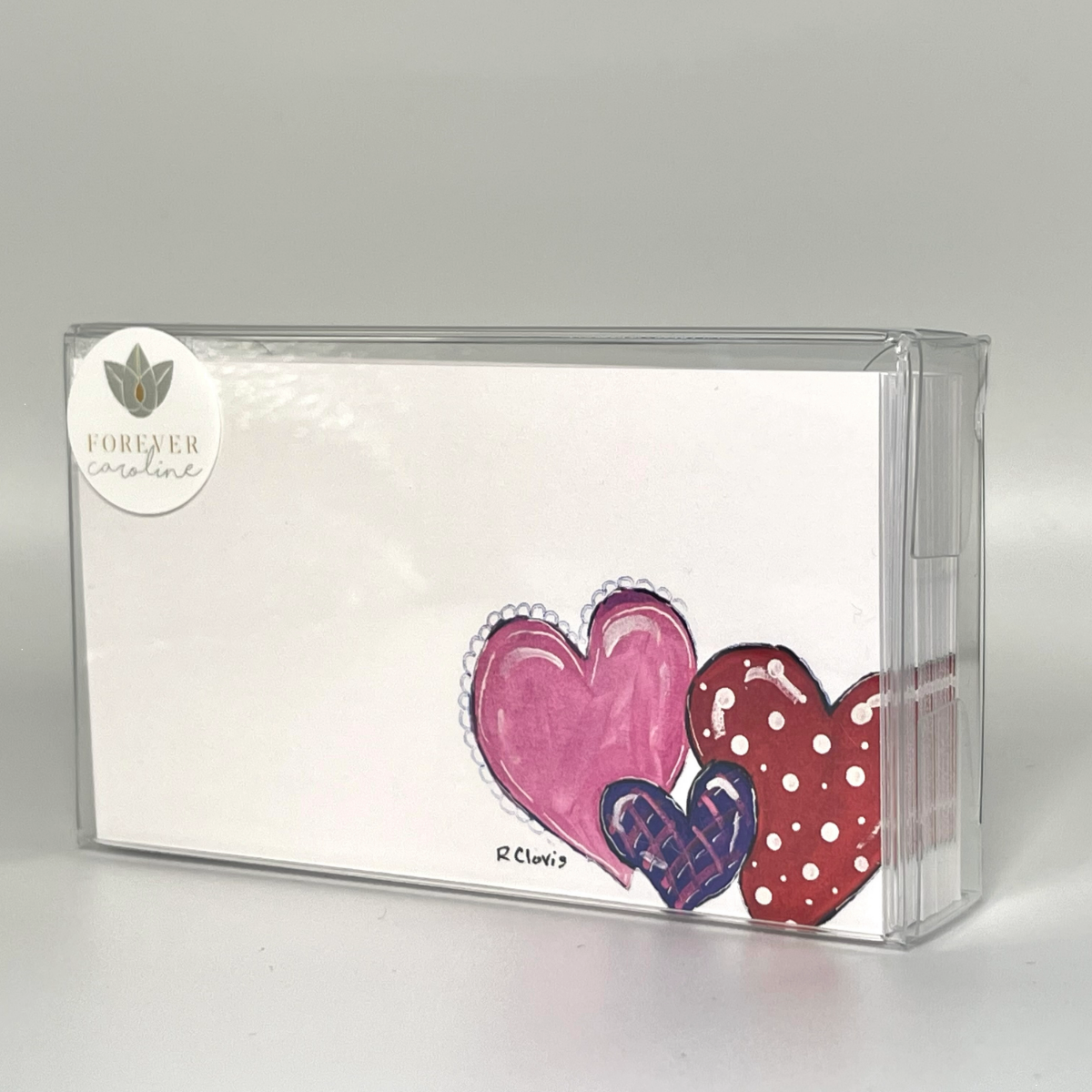 Colorful Hearts "Love Notes" Pack of 60 Tiny Cards