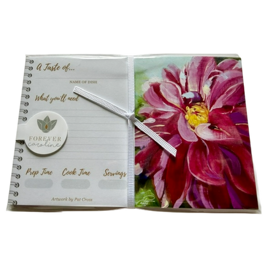 Recipe Cards Gift Set w/ Summer Dahlia Artwork | 10, 20 or 50 Cards
