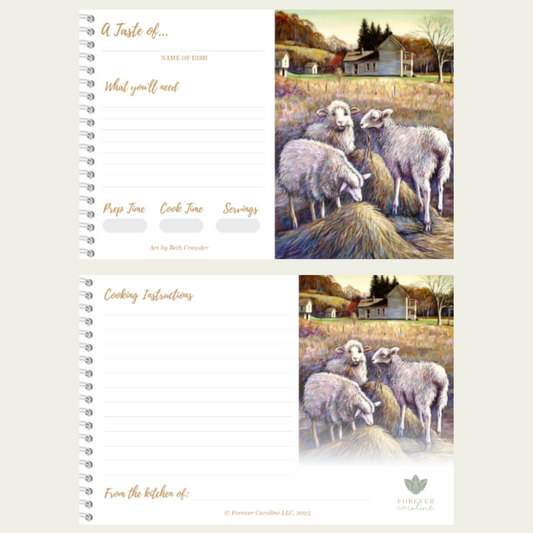 Farmhouse Sheep Recipe Card Gift Set | 8 Cards