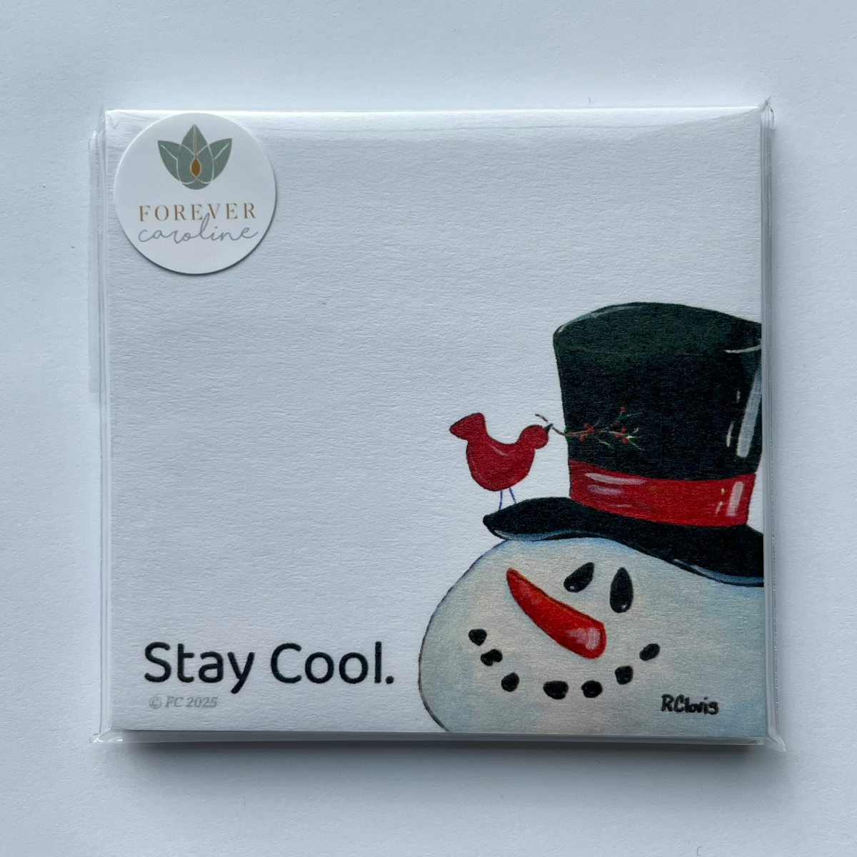Sticky Notes w/ Colorful Snowman Painting and "Stay Cool" | 50 Sheets