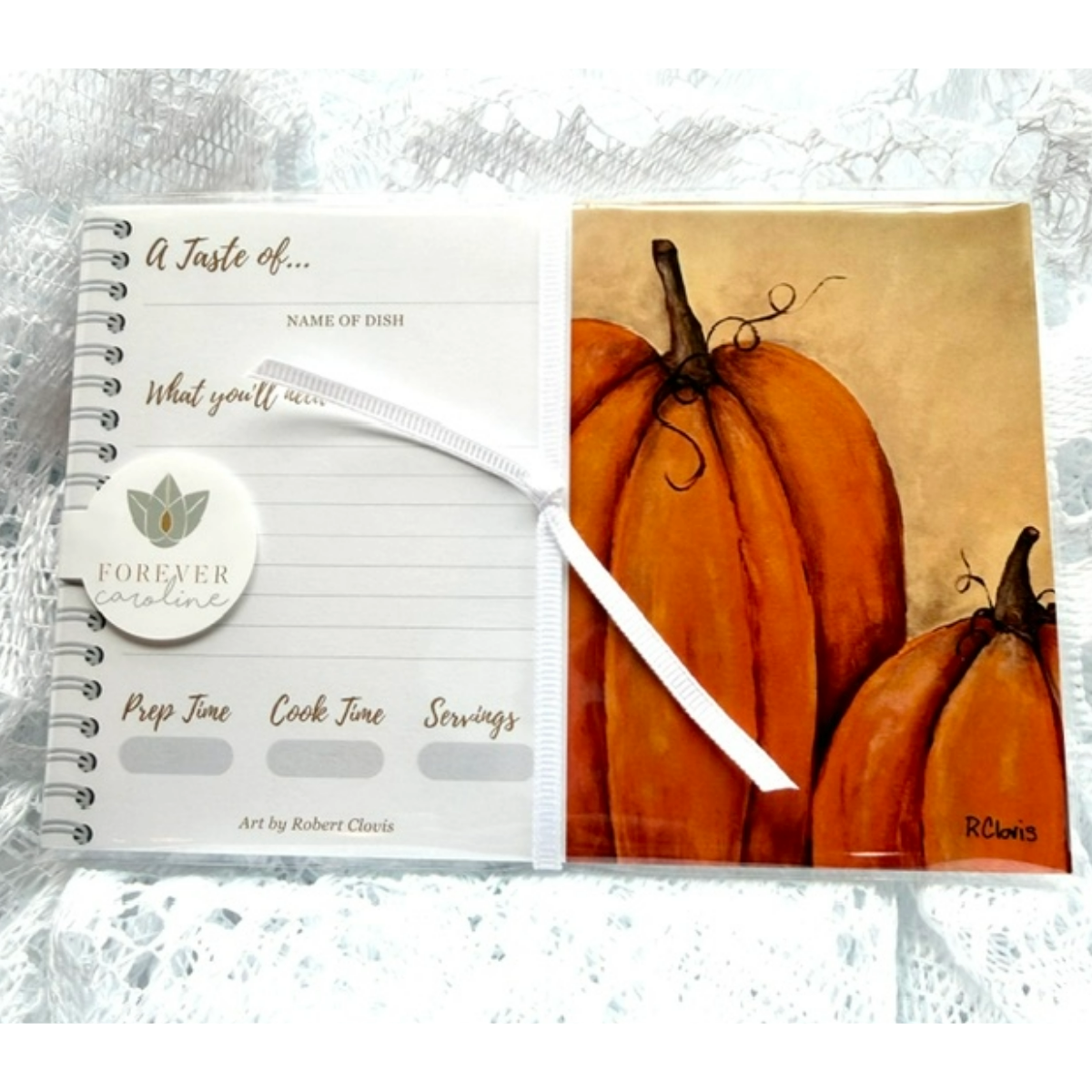 Recipe Cards Gift Set w/ Fall Pumpkin Artwork | 10, 20 or 50 Cards