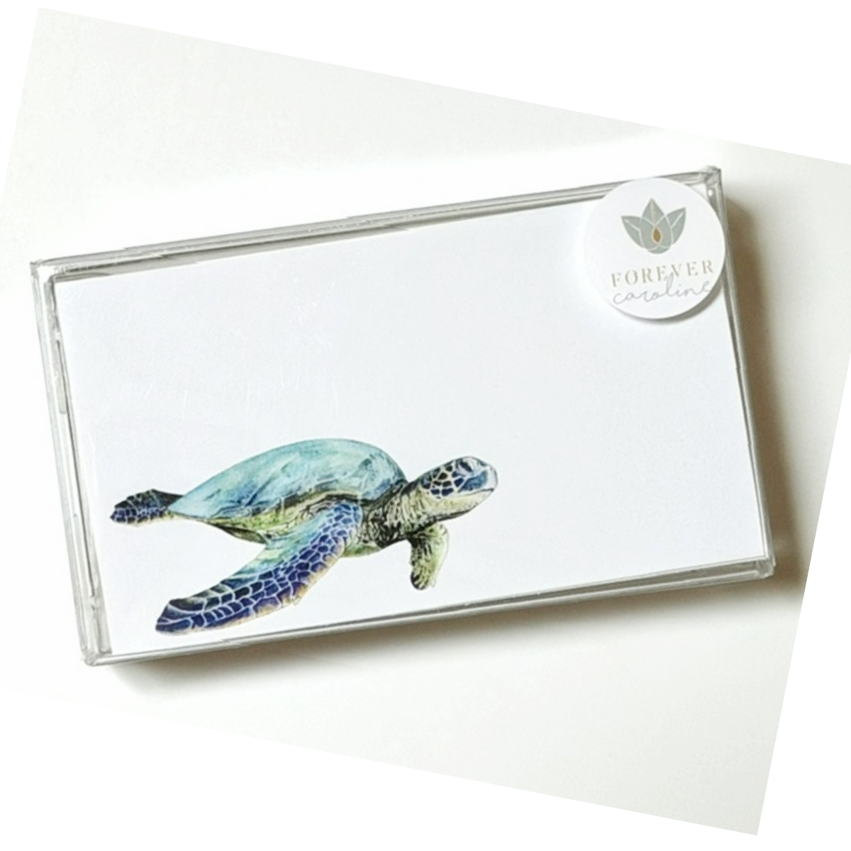 Swimming Sea Turtle "Love Notes" Pack of 60 Tiny Cards