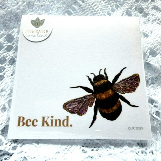 Sticky Notes w/ Brilliant Bee Painting and "Bee Kind" | 50 Sheets