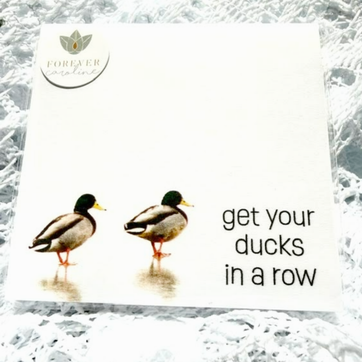 Sticky Notes w/ Mallard Ducks | "Get Your Ducks in a Row"