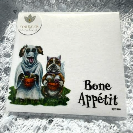 Sticky Notes w/ Dogs in Costume- "Bone Appétit"