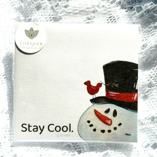 Sticky Notes w/ Colorful Snowman Painting and "Stay Cool" | 50 Sheets