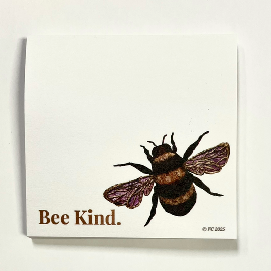 Sticky Notes w/ Brilliant Bee Painting and "Bee Kind" | 50 Sheets