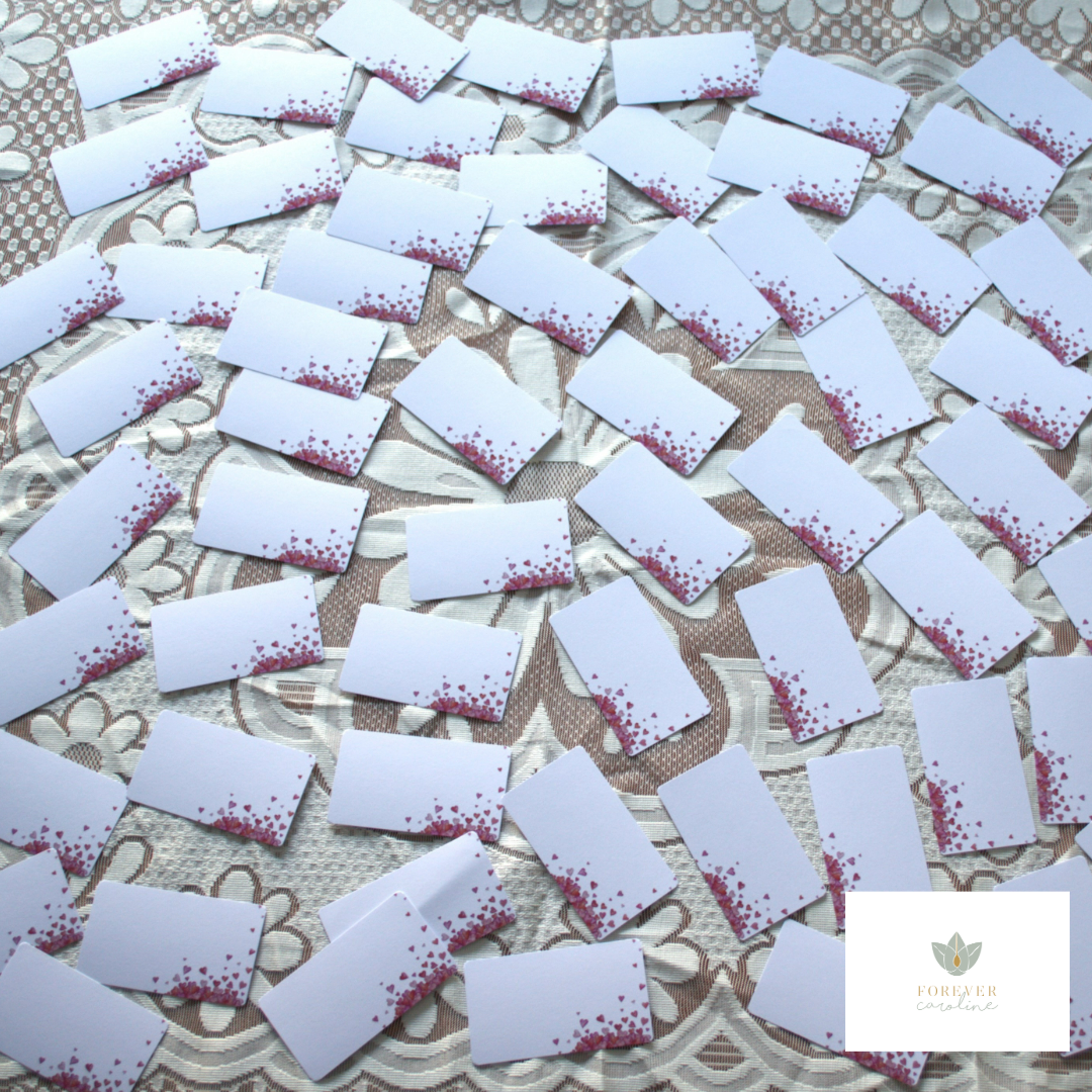 Cherish Every Moment "Love Notes" Pack of 60 Tiny Heart Cards