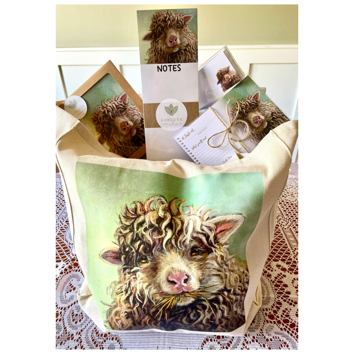 Crowder Sheep Portrait Market Bag Gift Set