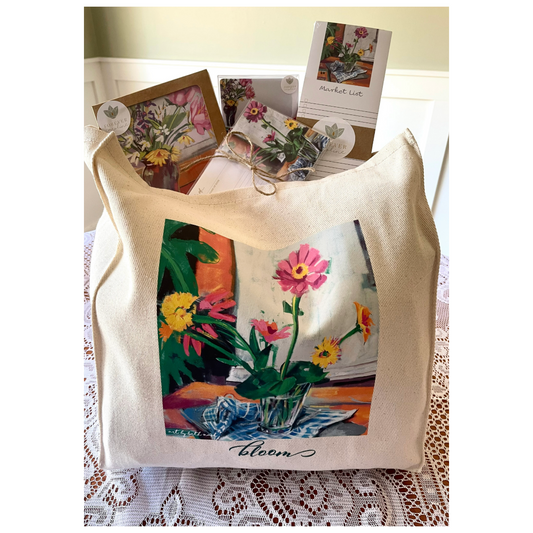 Floral "Bloom" Market Bag Gift Set