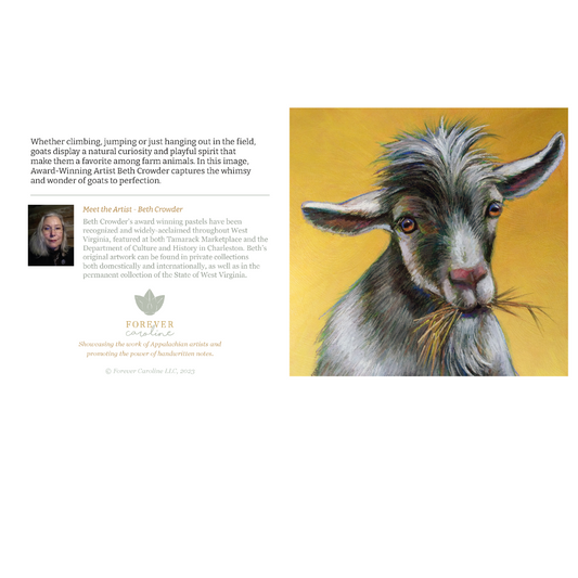 Crowder Goat All-Occasion Square Notecard