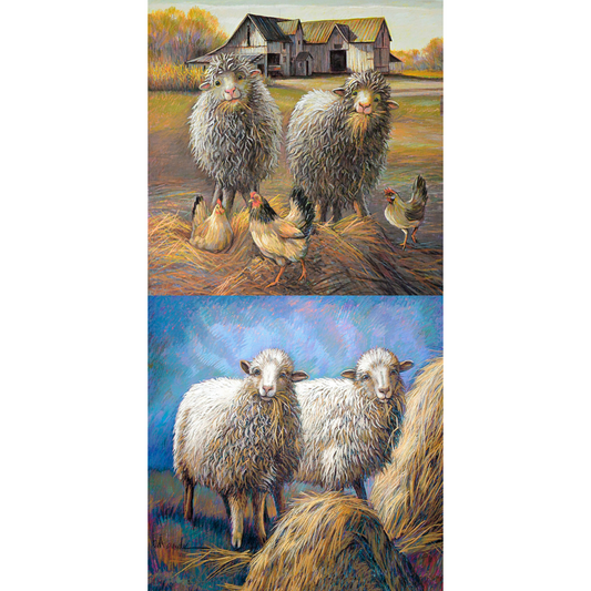 Crowder Sheep and Hens Notecard Set