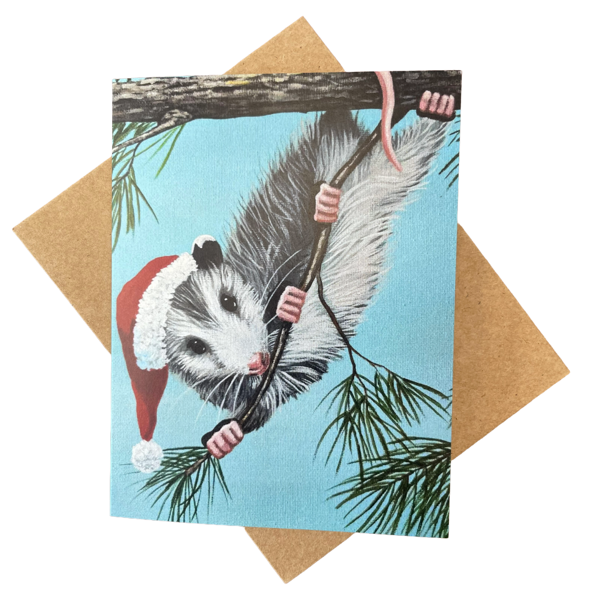 Opossum Santa Christmas Card OR Boxed Set