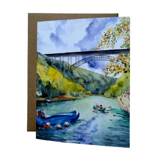 New River Gorge Bridge Rafting Notecard