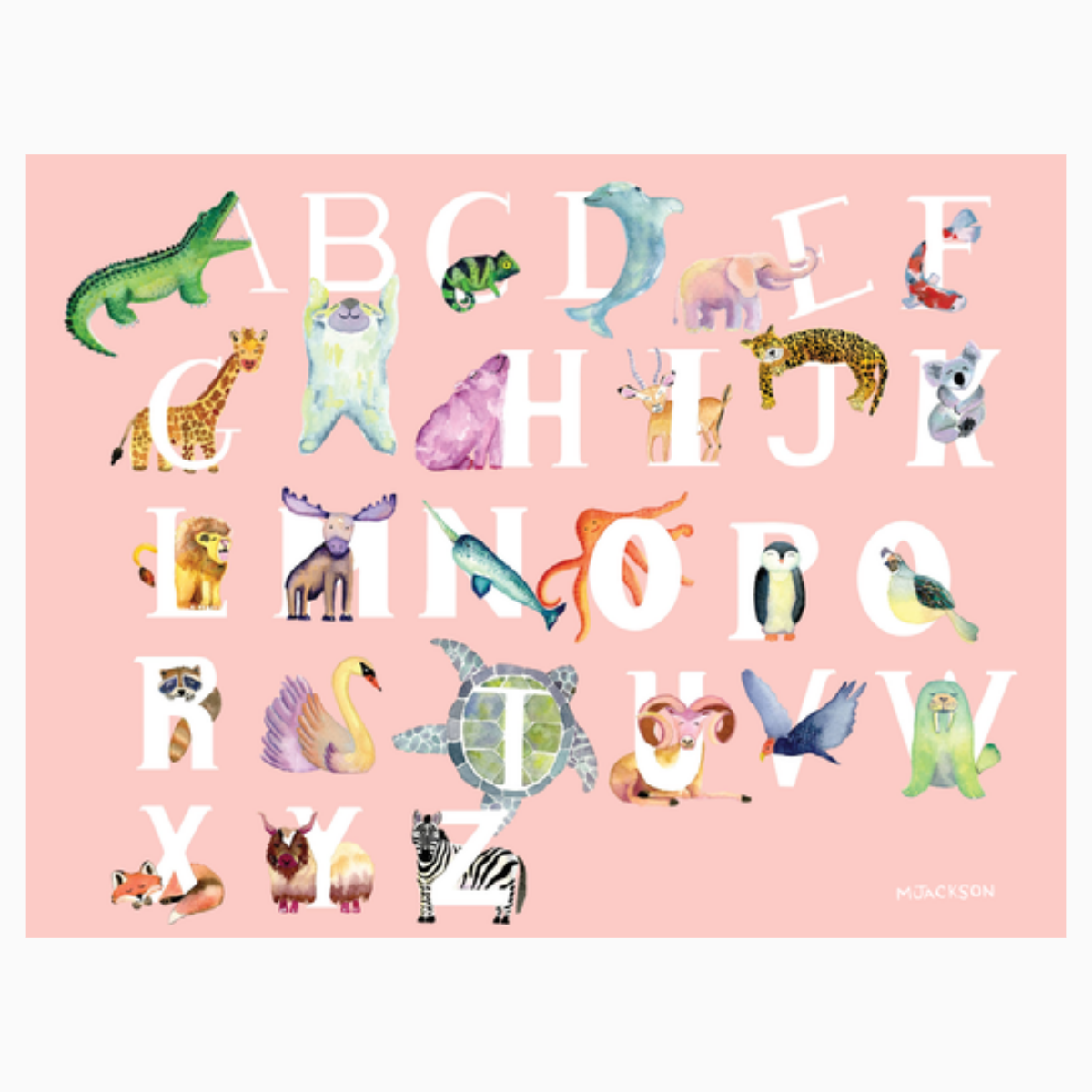 Alphabet Animal Card for Kids or Teachers